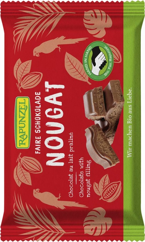 Bio mléčná čokoláda s nugátem RAPUNZEL 100 g