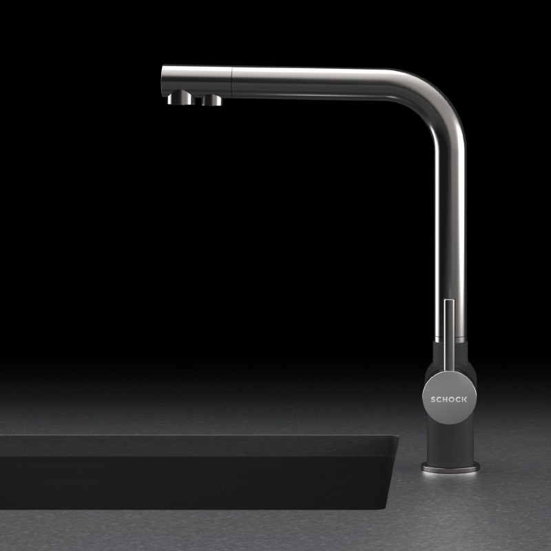 Kuchyňská trojcestná baterie Schock Vitus Nerez