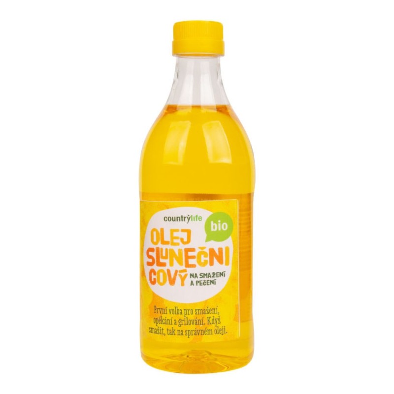BIO Olej slunečnicový lisovaný za studena na smažení a pečení 1 l BIO COUNTRY LIFE