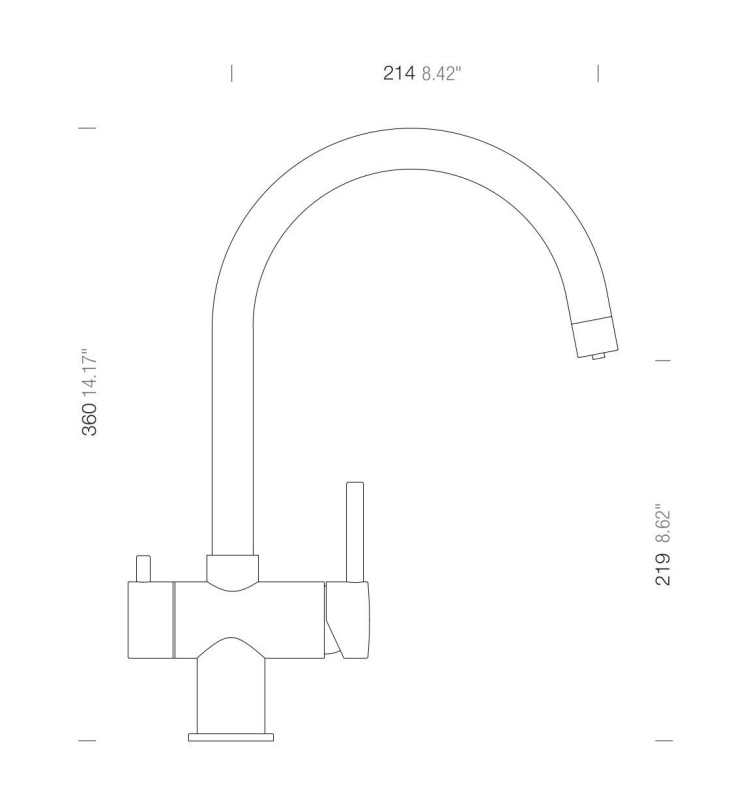 Kuchyňská trojcestná  baterie Schock Ares Nerez