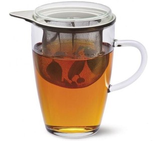 Simax hrnek s nerez sítkem na čaj 0,35 l