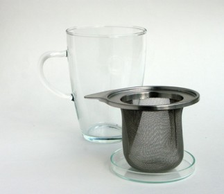 Simax hrnek s nerez sítkem na čaj 0,35 l
