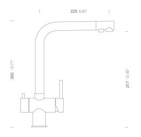 Kuchyňská trojcestná baterie Schock Vitus černá