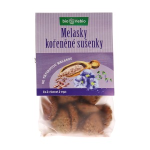 Bio MELASKY celozrnné sušenky s melasou 130 g BIO BIO NEBIO