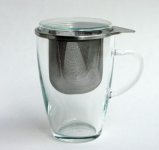 Simax hrnek s nerez sítkem na čaj 0,35 l
