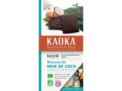 Bio hořká čokoláda s kokosem KAOKA 100 g