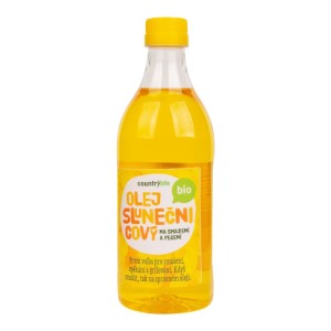BIO Olej slunečnicový lisovaný za studena na smažení a pečení 1 l BIO COUNTRY LIFE