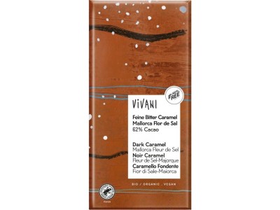 Bio hořká čokoláda s karamelem a solí VIVANI 80 g